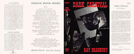 Ray Bradbury DARK CARNIVAL replication dust jacket for first edition book  - £17.62 GBP