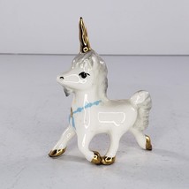 Vintage Hagen Renaker Papa Unicorn Blue Ribbon Miniature Figurine - £19.95 GBP