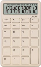 Unione Pocket And Desktop Beige Calculator With A Bright Lcd And Dual Power - £31.09 GBP