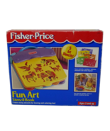 Fisher Price 1995 Fun Art Stencil Book Take Along Stencils Case Caddy w/Box - $287.03 MXN