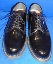 Bates Military Dress Uniform Mens High Gloss Black Formal Shoes 7.5E - £25.88 GBP