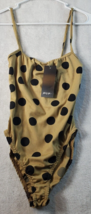 Nasty Gal Bodysuit Womens Size 6 Beige Polka Dot Sleeveless Round Neck NWT - $16.03