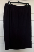Leslie Fay Elegant Black Women&#39;s Elastic Waist Skirt Size 8 - €17,27 EUR
