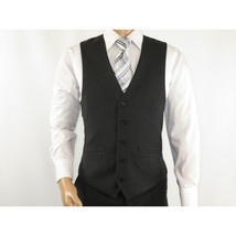 Men RENOIR Vest Wool 140 Adjustable ,V-Neck 2 Pocket Fully lined 555-3 Charcoal image 2