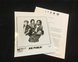 Joe Public Easy Come, Easy Go Album Release orig Press Kit w/Photo, Bio - $15.00