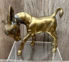 Donkey Mule Brass Metal Animal Figurine Statue Sculpture - 4.5&quot; Tall - £27.67 GBP