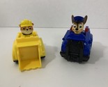 Paw Patrol Racers race cars LOT 2 Marshall and Rubble dogs in trucks - $9.89
