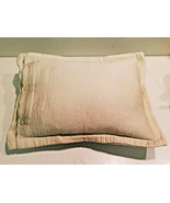 Ralph Lauren Tan Decorative Pillow with Button Closure &amp; Feather Pillow ... - £15.76 GBP