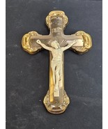 Vintage ICHCO Wall Crucifix Cross Jesus Brass INRI - $49.45