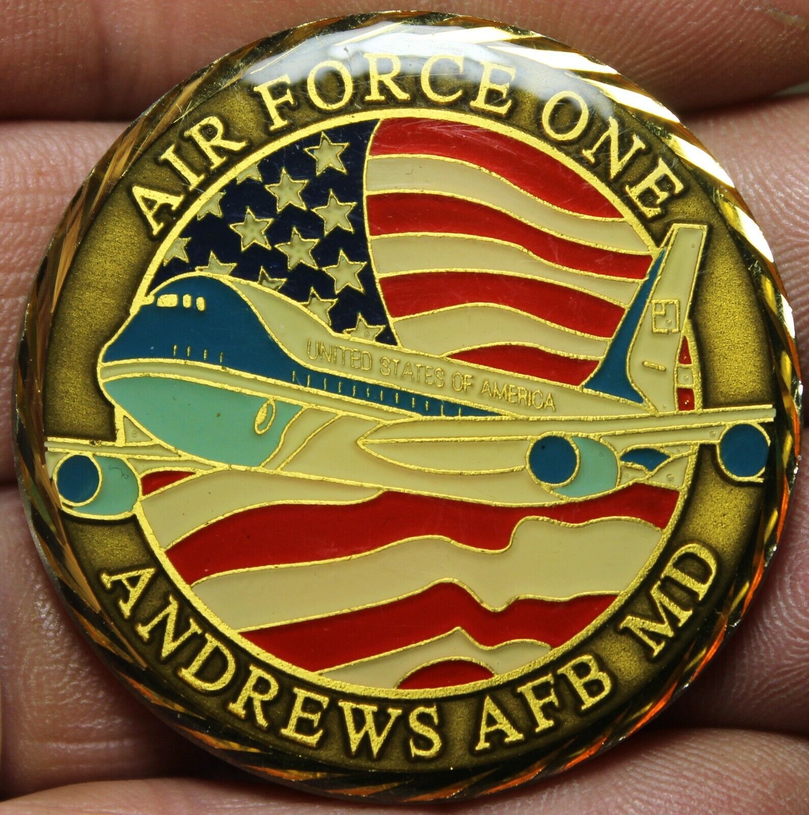 Air Force One Andrews Air Force Base Maryland President Of The USA 45.5mm Medal - £26.07 GBP