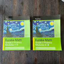 Eureka Math Grade 2 2nd Fluency Modules 1-5 and 6-8 Practice Workbooks Books - £9.11 GBP