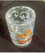 monarch butterfly vintage glass toothbrush holder - $5.05