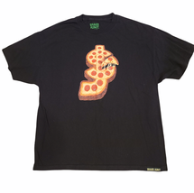 SHAKE JUNT T-Shirt Men&#39;s Size XXL Black Skateboarding Pepperoni Pizza Logo - $39.55