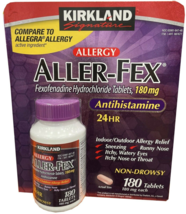  Kirkland Signature Aller-Fex 180 mg - 180 Tablets Gluten Free  - £35.39 GBP