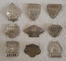 Chauffeur Badges, Choice of Early Minnesota PINS  ( 1921 thur 1934 ) - £19.78 GBP+