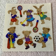 Vintage Sandylion Sports Bears &amp; Bunny Rabbits Prismatic Sticker Mod - $14.99