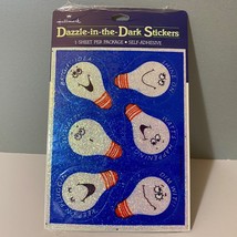 Vintage Hallmark Lightbulbs Dazzle Glow In The Dark Stickers - £58.98 GBP