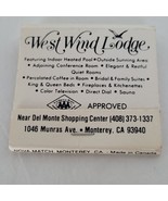 Vintage Matchbook West Wind Lodge Monterey California Cigarette Matches ... - $18.80