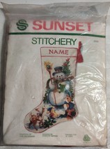 Sunset Stitchery Friend of the Snowman Stocking Vintage Kit Needlepoint ... - $213.74