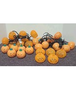 VTG Halloween Jack-o-Lantern String Lights 2- 12&#39; Sets + 10 Extra Pumpki... - $15.19