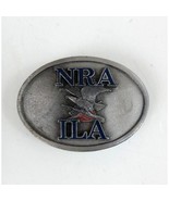 Vintage NRA ILA Firearms Eagle With Gun &amp; Shield Flag Belt Buckle - $14.84