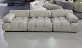 Velvet Or Boucle Modular Sofa 3 seater Choice Of Fabric Colour Made To Order - £1,941.02 GBP