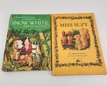 Vtg Childrens Book Lot Hallmark Snow White Pop Up + Miss Suzy Miriam You... - $29.02