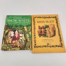 Vtg Childrens Book Lot Hallmark Snow White Pop Up + Miss Suzy Miriam Young HC - £22.94 GBP