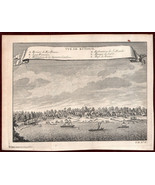 1773 Vue de Rufisco Schley Ivory Cost Cote D'Ivoire West Africa Map Engraving - £60.18 GBP