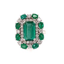 Natural Emerald Diamond Ring 6.5 14k Gold 4.52 TCW GIA Certified $12,950 210738 - £4,723.21 GBP