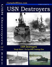 Navy Destroye Rs &quot;Rough Riders&quot; Tin-Cans Films WW2 Training Greyhounds De Dvd Dd - £13.91 GBP