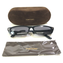 Tom Ford Sonnenbrille TF1058 ECO 01A Poliert Schwarz Cat Eye Mit Grau Gläser - £152.69 GBP