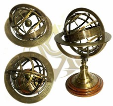 Brass Nautical Armillary Collectible Globe Sphere Astrolabe Armillary Dé... - $35.05