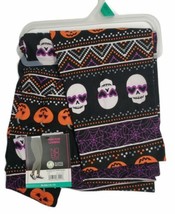 NOBO Women’s Sueded Skeleton &amp; Pumpkin Halloween Leggings Size XL-XG (15... - £7.01 GBP