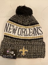 NWT New ERA New Orleans Saints Official NFL 2018 On Field Knit Hat / Cap w/Logos - £11.67 GBP