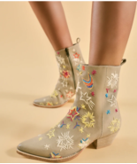 Free People Embroidered Star Bowers Embroidered Boots Stone ( 40 ) - $176.34 CAD