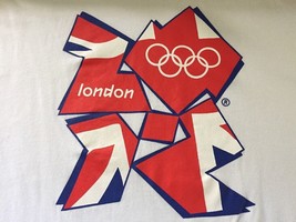 Adidas 2012 London Summer Olympic Games Lisa Logo White Cotton T Shirt M 42&quot; - £39.33 GBP