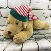 Ho-Ho Hounds Christmas Plush Lay-Down Puppy Dog Soft Stuffed Animal Toy  - £9.35 GBP