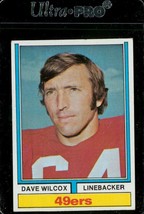 Vintage FOOTBALL Trading Card 1974 Topps #190 Dave Wilcox Linebacker 49ers - £3.29 GBP