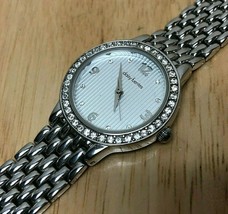 Daisy Feuntes Lady Rhinestone Silver Analog Quartz Watch Hours~New Battery - £11.35 GBP