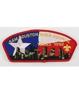 Vintage 1992 Sam Houston Council Red Border Boy Scouts BSA CSP Shoulder ... - $215.21 MXN
