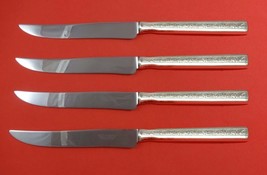 Trilogy by Gorham Sterling Silver Steak Knife Set 4pc Large Texas Sized Custom - £259.41 GBP