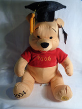2004 Disney Store Exclusive Winnie the Pooh Graduate Grad Twill Fabric Plush 14" - £11.69 GBP