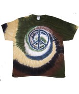 CAMO PEACE SIGN TYE DYED TEE SHIRT mens womens SIZE S hippie tie dye t#T... - $12.92 CAD