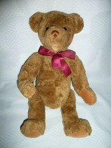 Gund Timeless Collectibles for Target 18&quot; 13&quot; brown Teddy Bear Stuffed Plush Red - £46.65 GBP