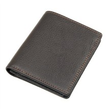 Men Cowhide Genuine Leather Wallet Card Holder Short Vertical Bifold Wallet for  - £61.25 GBP