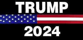 Trump 2024 USA Banner Black Vinyl Decal Bumper Sticker - $2.88