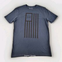 Under Armour HeatGear Men’s T Shirt Blue USA Flag Graphic Loose Fit Sz MD - $16.99