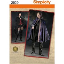 Simplicity Sewing Pattern 2529 Cape Costume Adult Teen Unisex Size XS-M - $8.99
