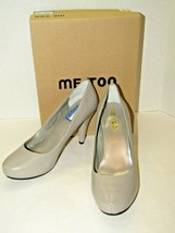 Me Too Locket High Heel Pumps Gray Leather Shoes Womens Size 8M 4.5&quot; Heel  - £24.92 GBP